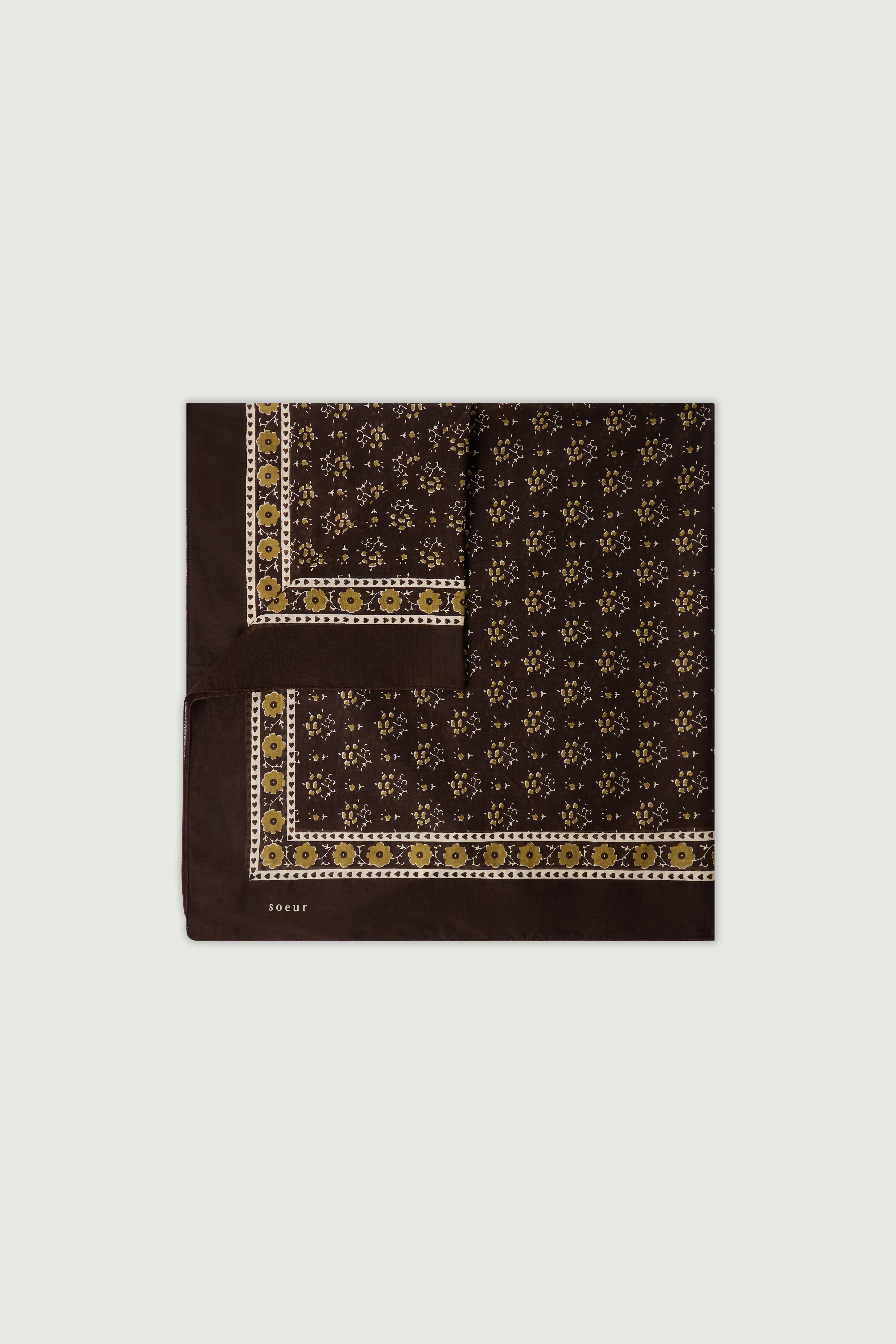 BROWN CLASSIQUE COTTON SCARF