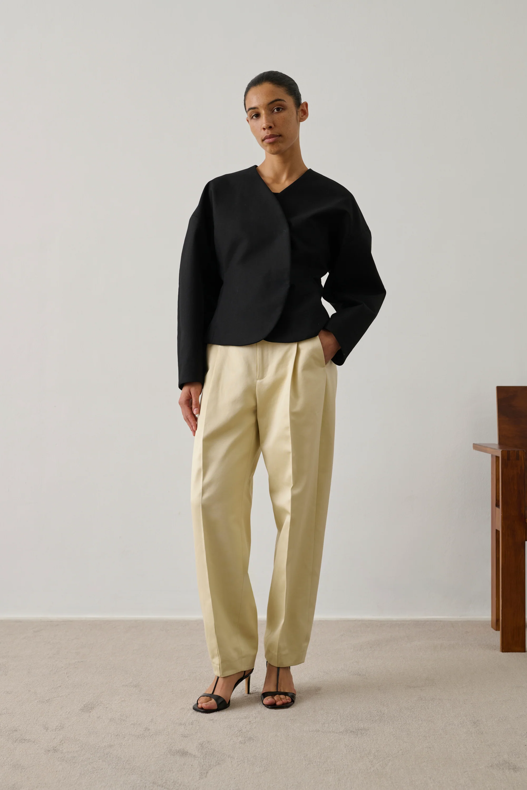 BEIGE GRAHAM TROUSERS - Image 3