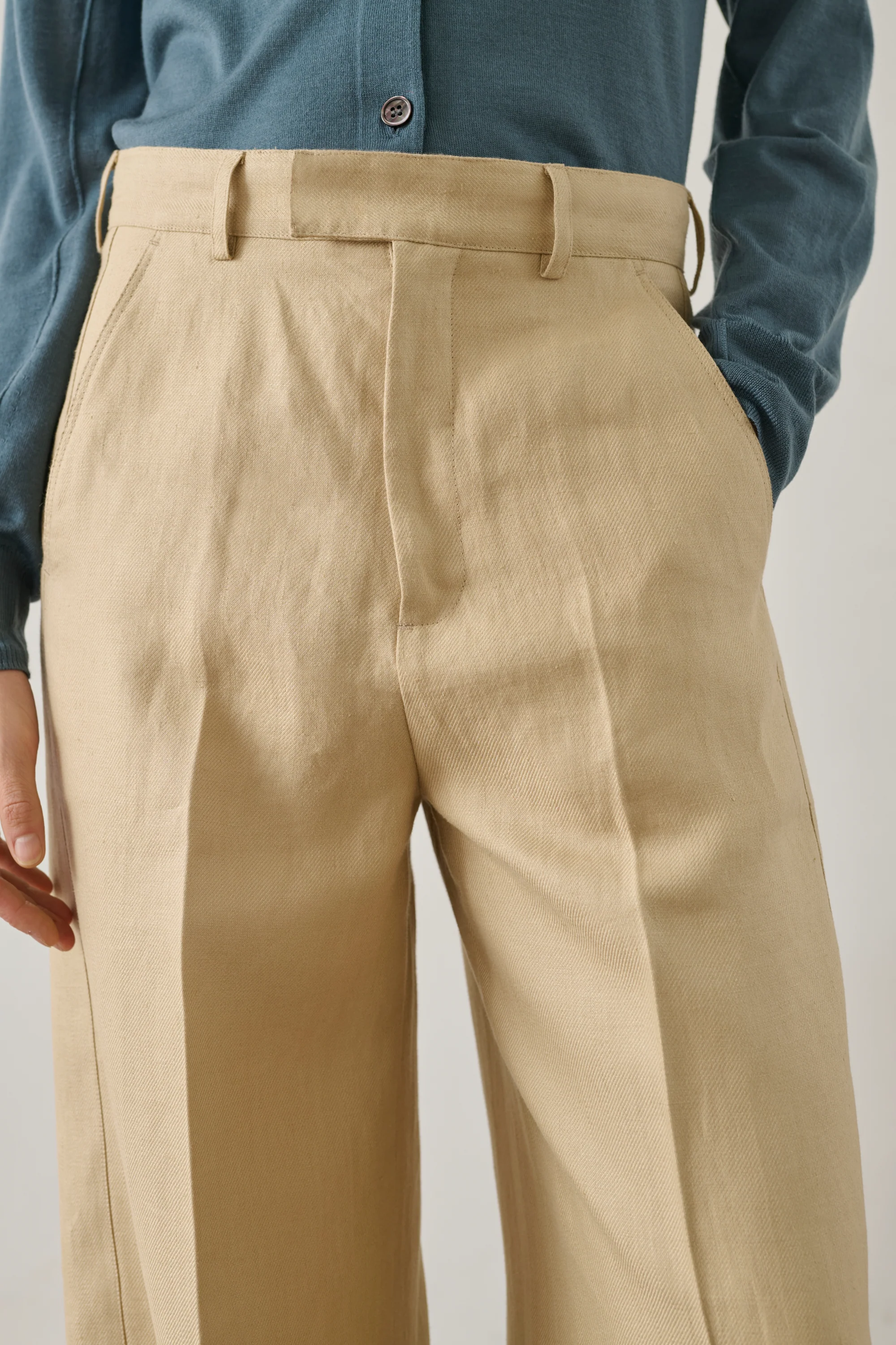 BEIGE HIPPOLYTE TROUSERS - Image 4