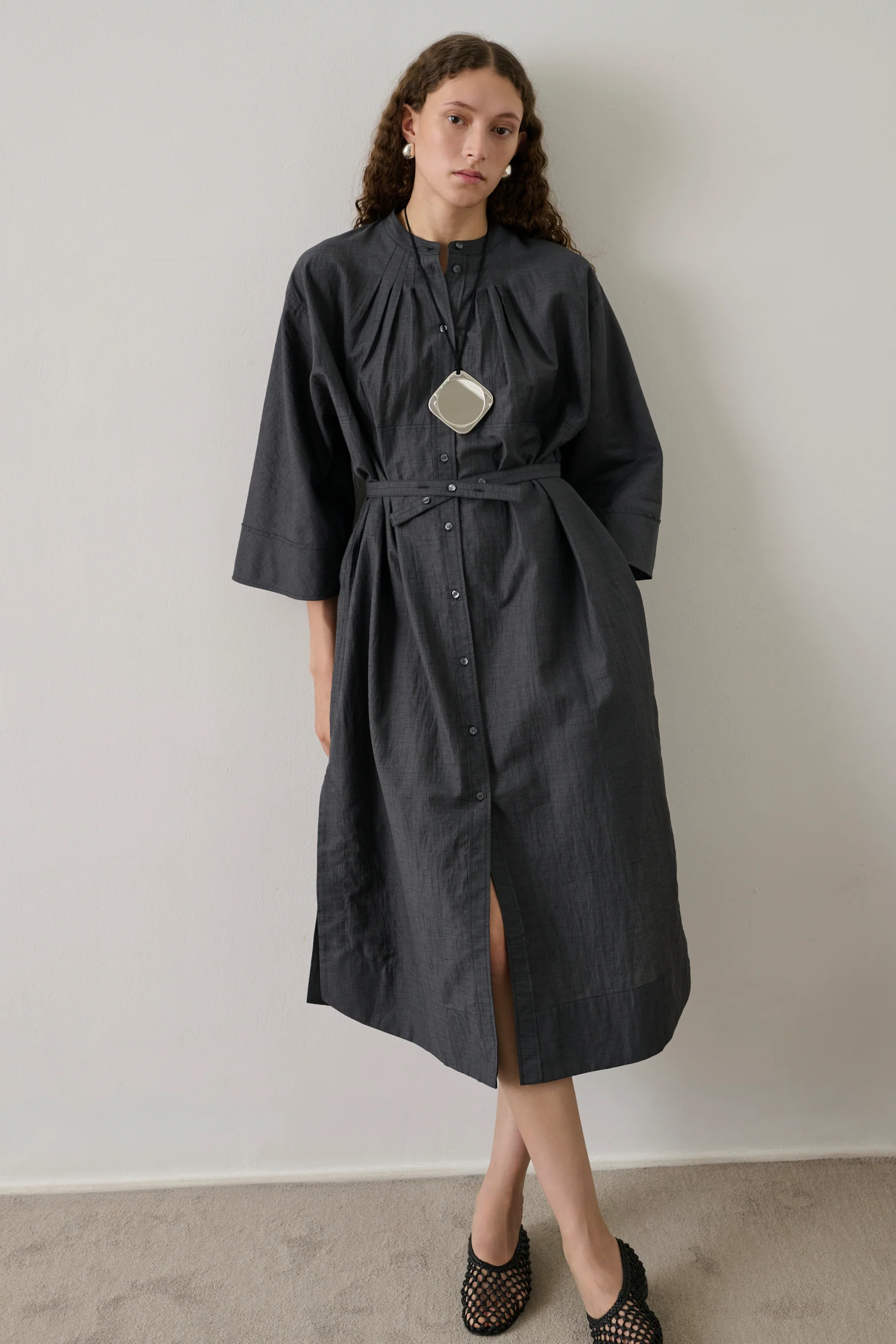 GREY HOSTA DRESS
