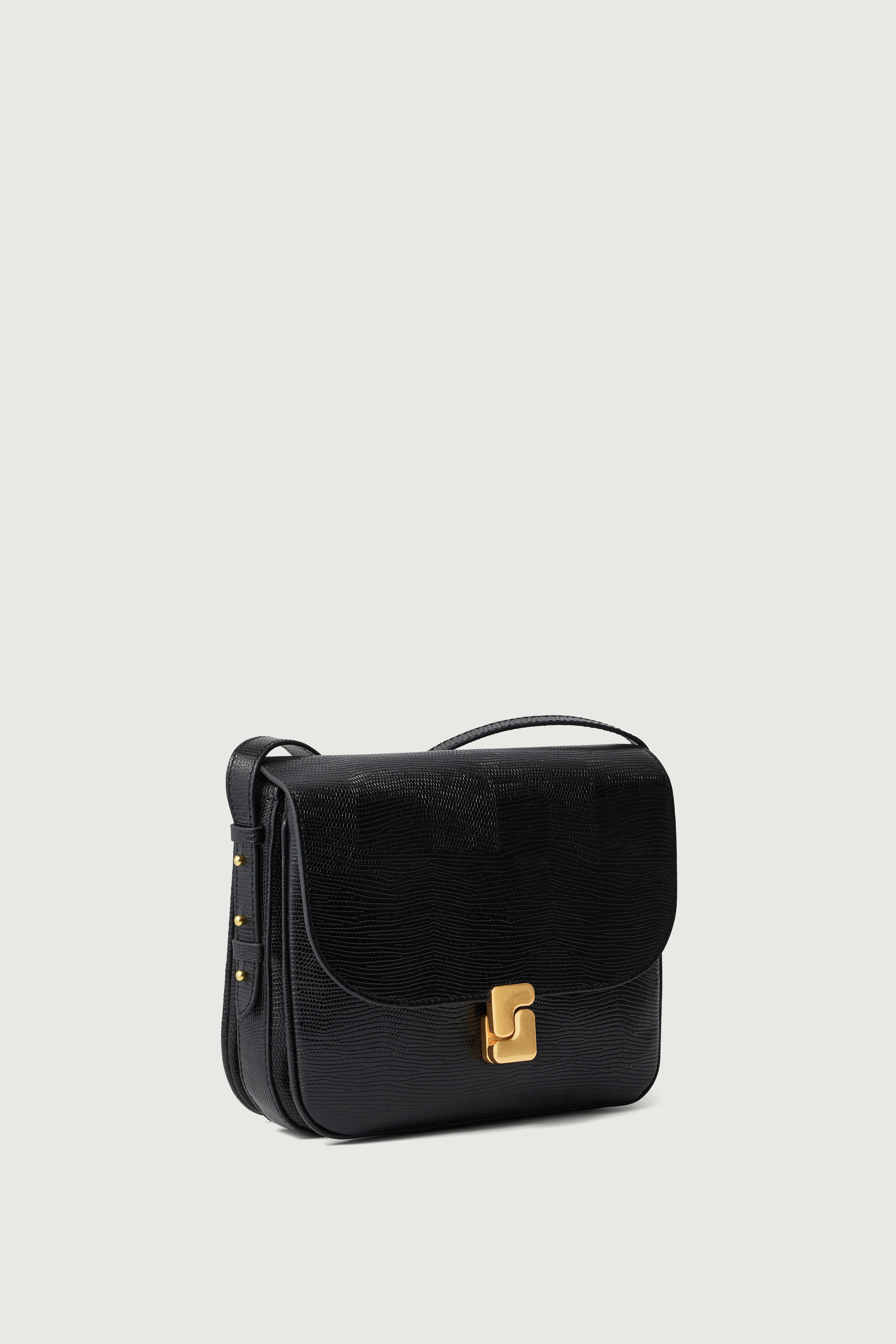 BLACK BELLISSIMA MAXI BAG LIZARD - Image 2
