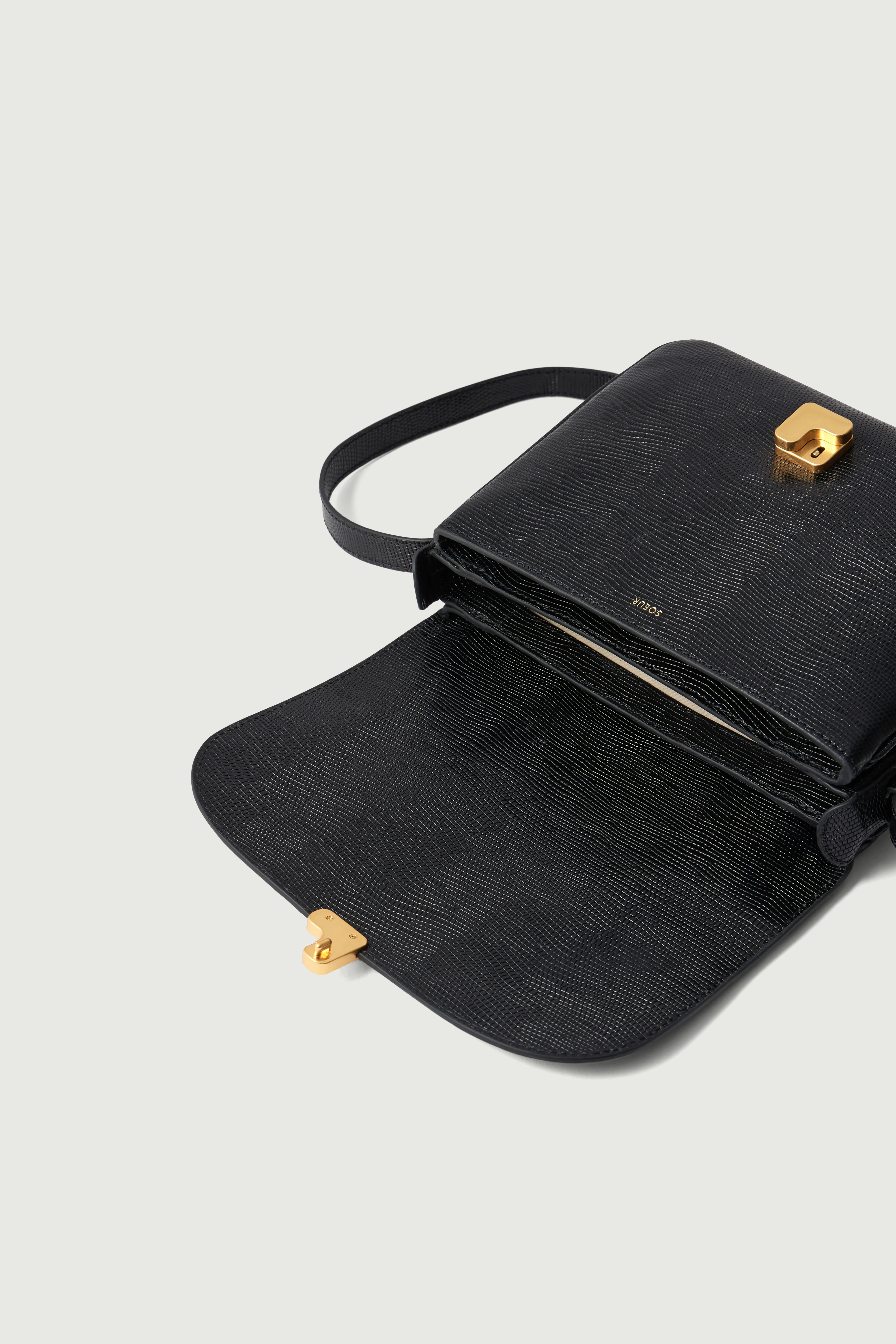 BLACK BELLISSIMA MAXI BAG LIZARD - Image 4