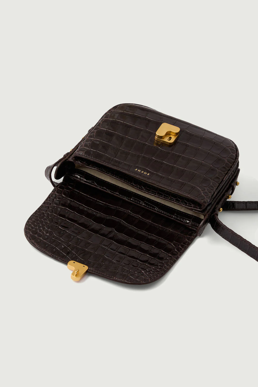 BROWN BELLISSIMA MINI BAG CROCO - Image 5