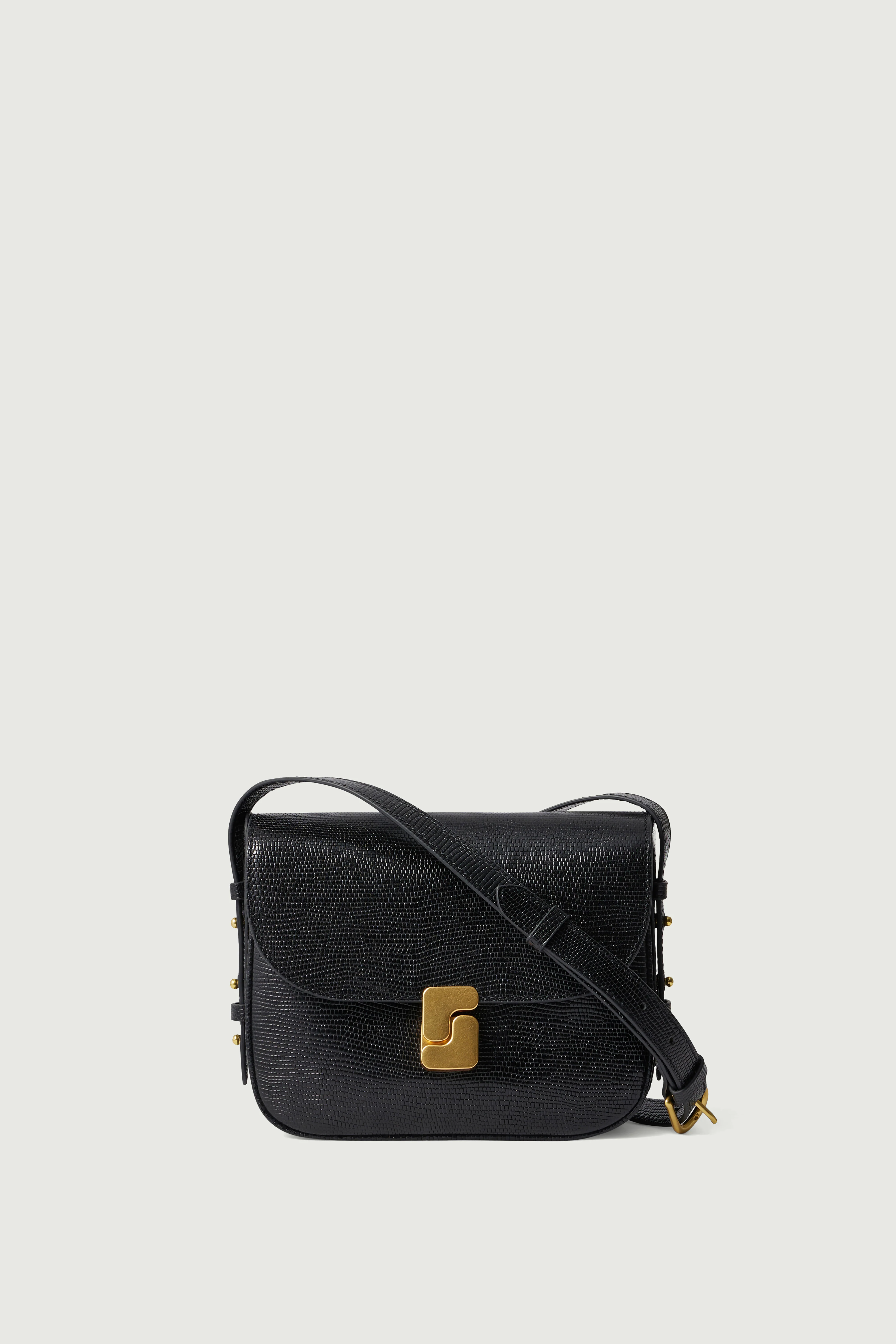 BLACK BELLISSIMA MINI BAG LIZARD