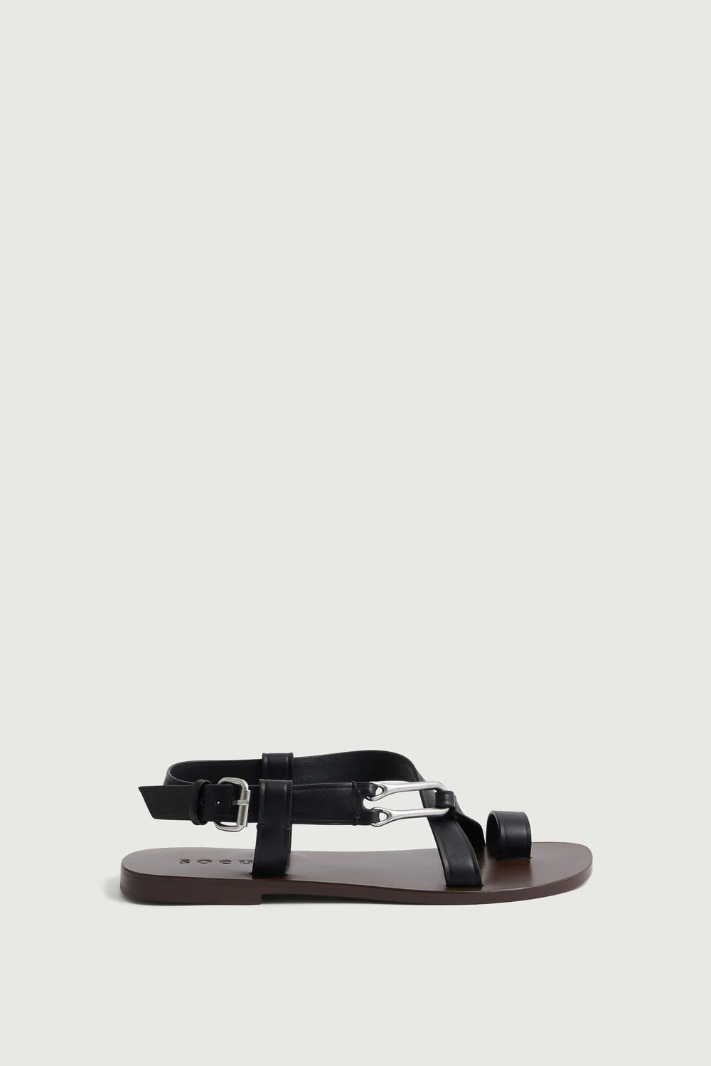 BLACK CORDOUE SANDALS