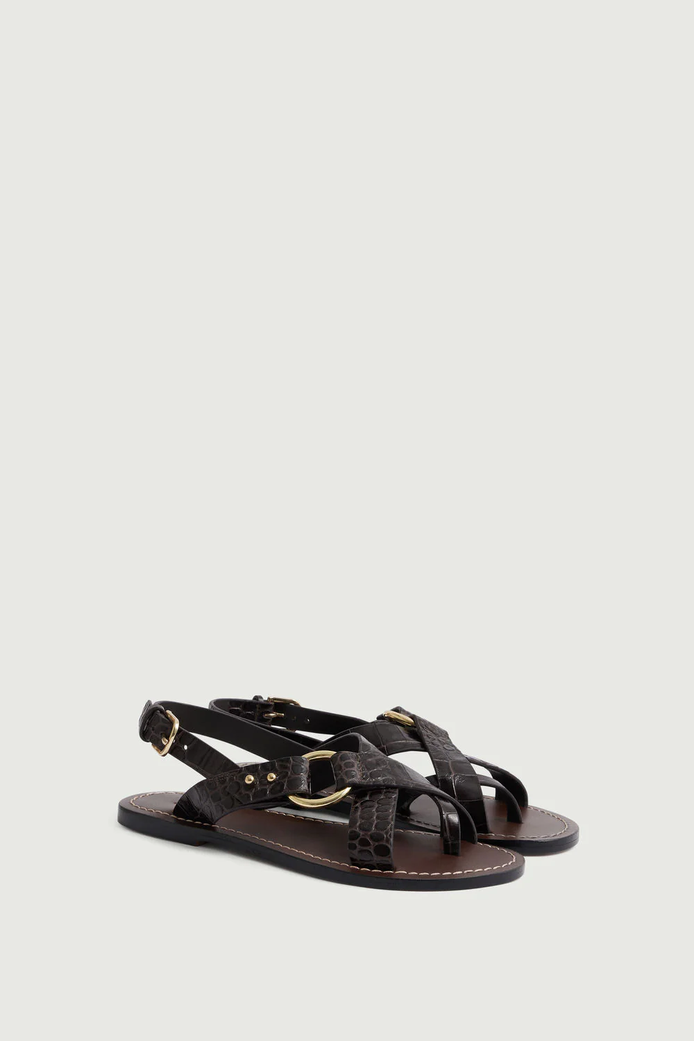 BROWN FLORENCE SANDALS - Image 2