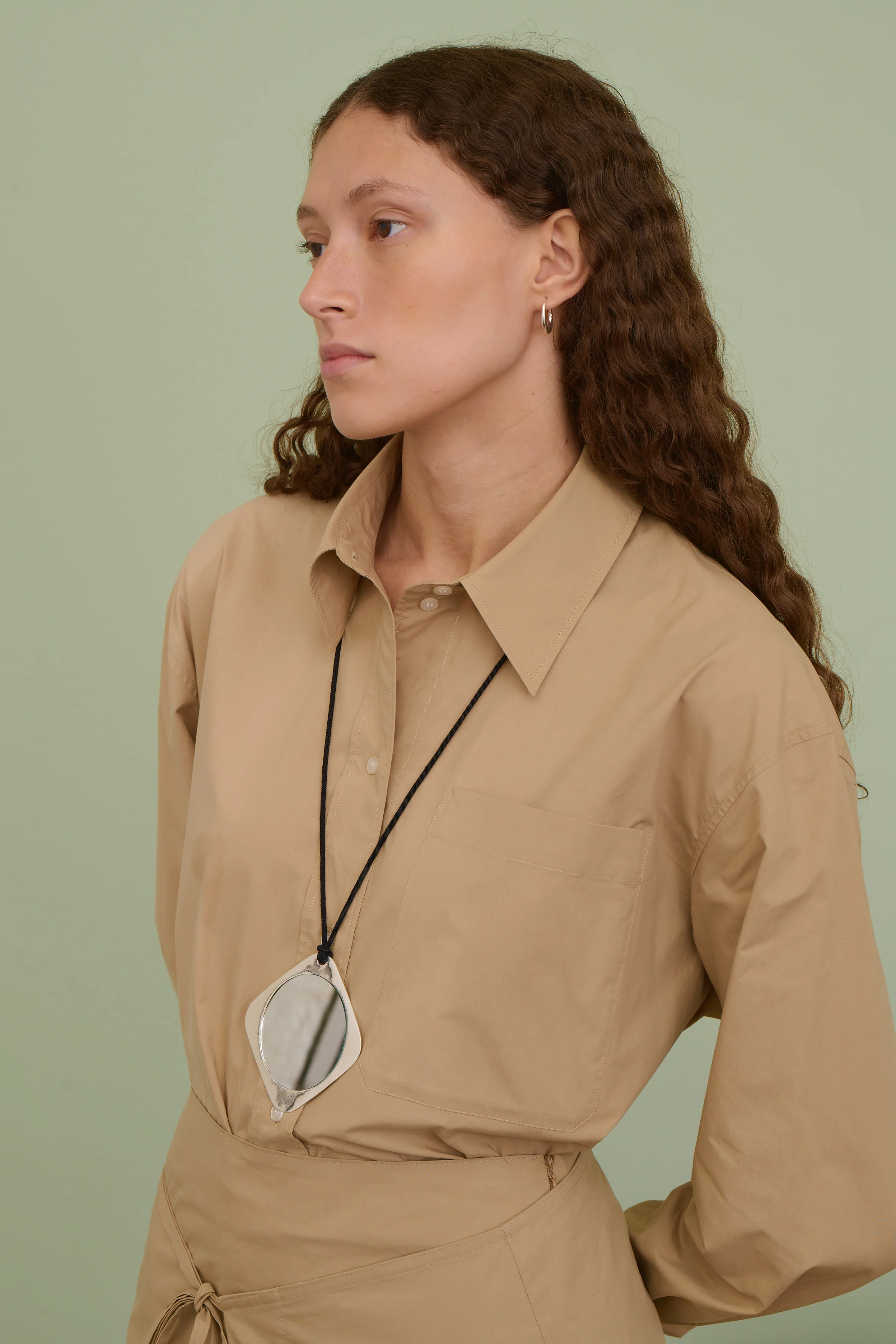 SILVER MIRROR NECKLACE - Image 3