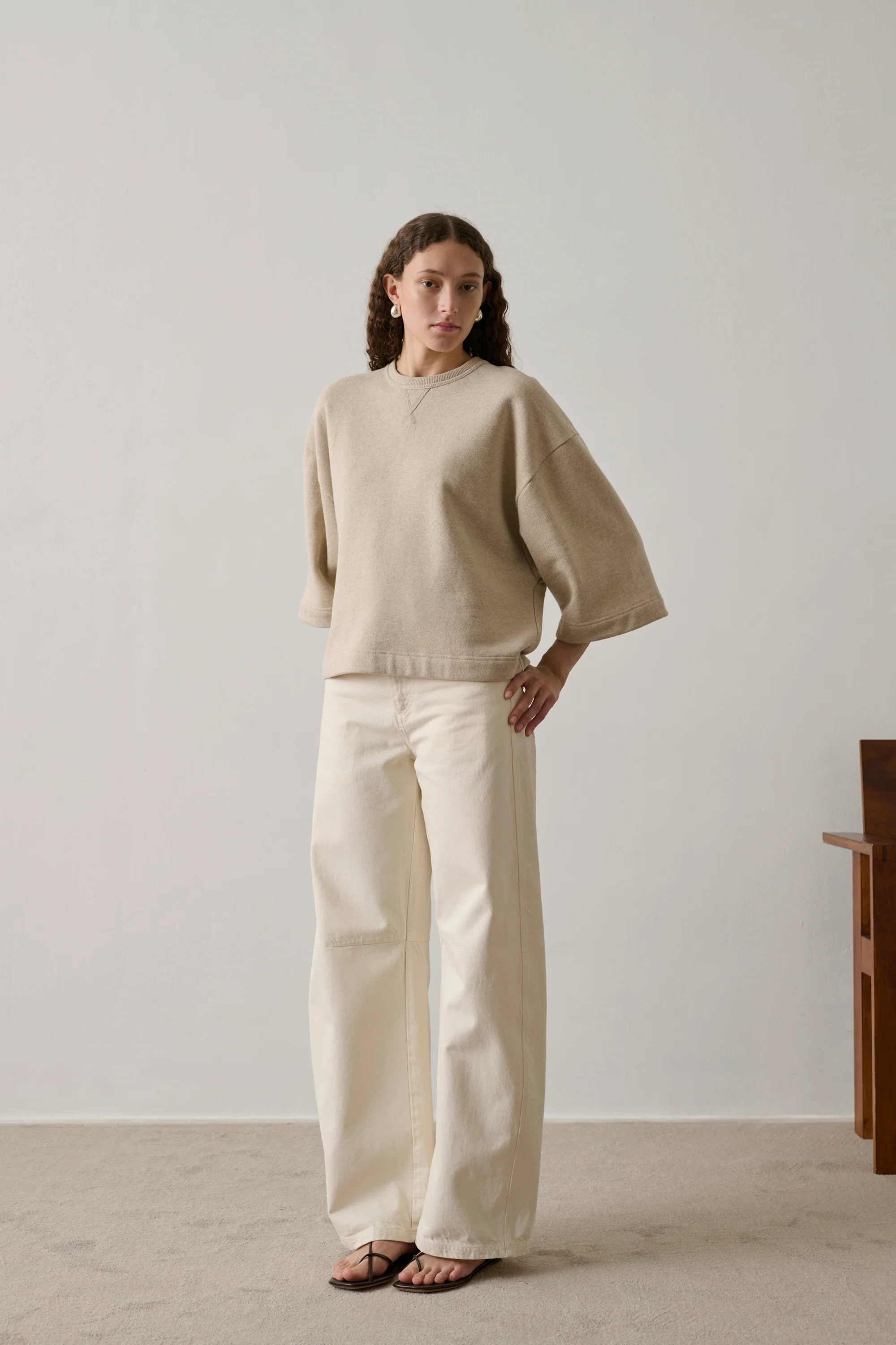 BEIGE IKSAN SWEATSHIRT - Image 3